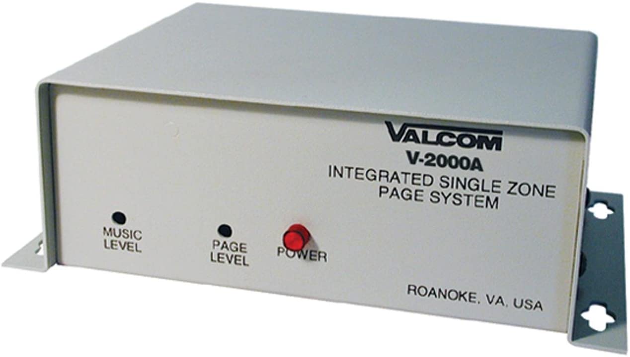 Valcom V-2000A - Control de página de 1 zona con alimentación